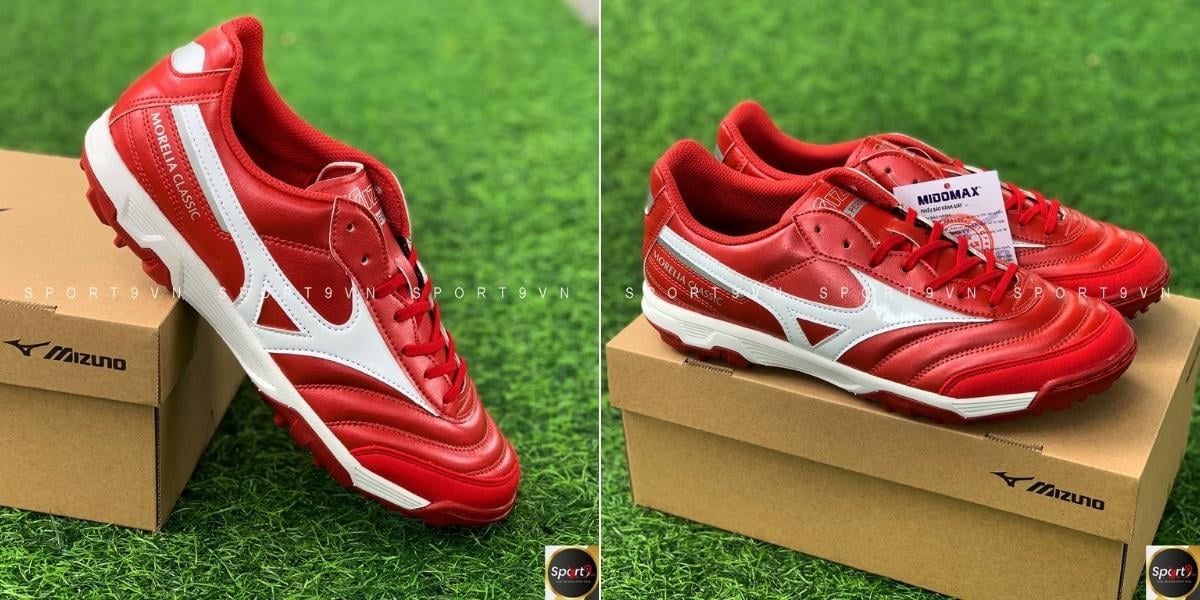 Mizuno Morelia Sala Classic TF - Q1GB220260 - Đỏ Trắng